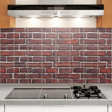Sticker pour carrelage - Brick Wall Red