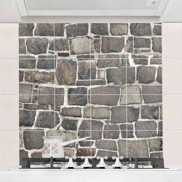 Sticker pour carrelage - Quarry Stone Wallpaper Natural Stone Wall