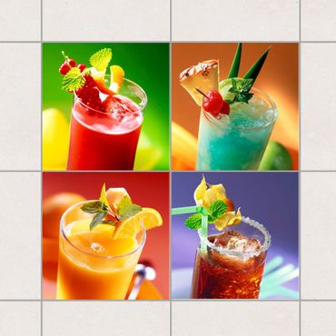 Sticker pour carrelage - colourful cocktails