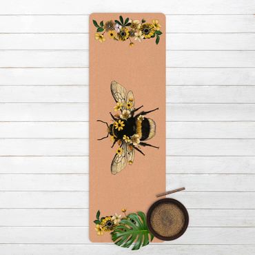 Tapis de yoga - Floral Bumblebee