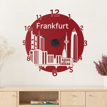 Sticker mural horloge - Frankfurt
