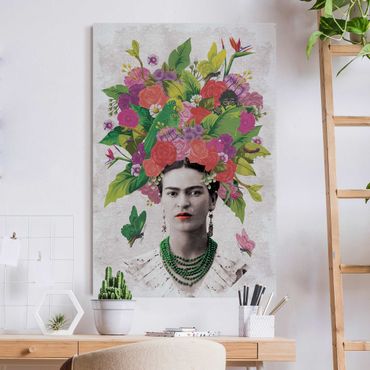 Tableau acoustique - Frida Kahlo - Portrait de fleur