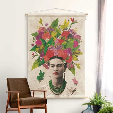 Tenture murale - Frida Kahlo - Flower Portrait