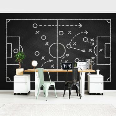 Papier peint - Football Strategy On Blackboard