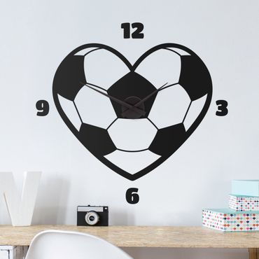 Sticker mural horloge - Football clock