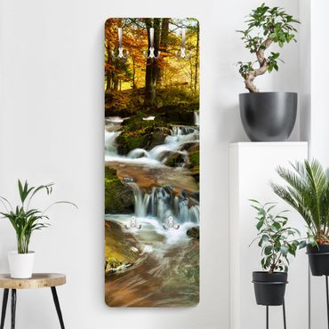 Porte-manteau paysages - Waterfall Autumnal Forest