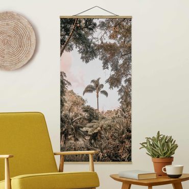 Tableau en tissu avec porte-affiche - Garden In Madeira - Format portrait 1:2