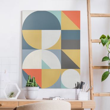 Tableau sur toile - Geometrical Shapes Colourful