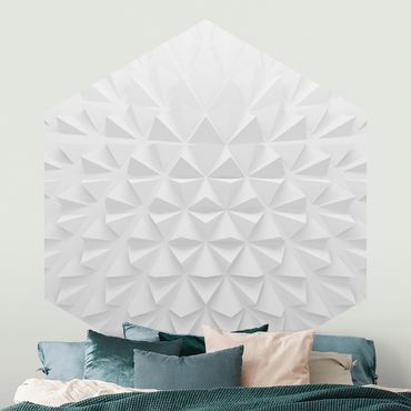 Papier peint hexagonal autocollant avec dessins - Geometrical Pattern 3D Effect
