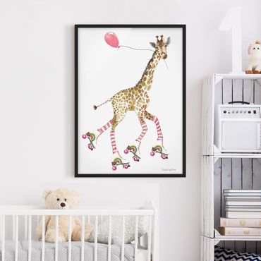 Poster encadré - Giraffe on a joy ride