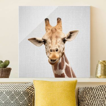 Tableau en verre - Giraffe Gundel