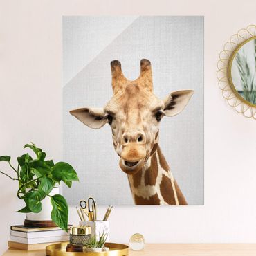 Tableau en verre - Giraffe Gundel