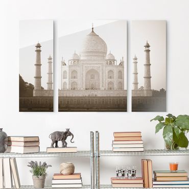 Tableau en verre 3 parties - Taj Mahal