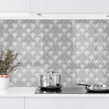 Revêtement cuisine - Glitter Look With Art Deko On Grey Backdrop II