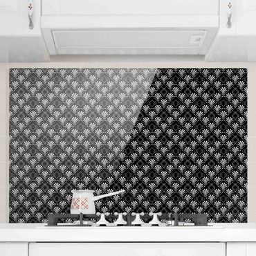 Fonds de hotte - Glitter Look With Art Deko Pattern On Black - Format paysage 3:2