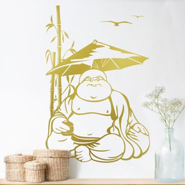 Sticker mural - Happy Buddha