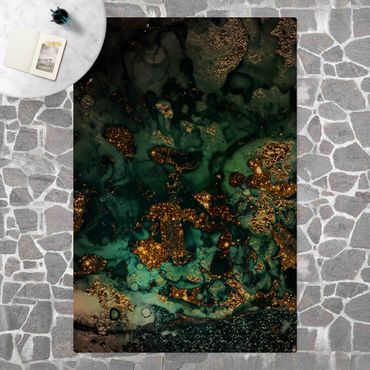 Tapis en liège - Golden Sea Islands Abstract - Format portrait 2:3