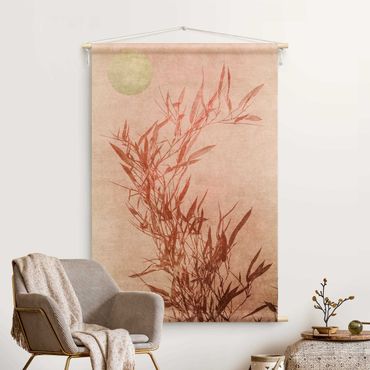 Tenture murale - Golden Sun Pink Bamboo