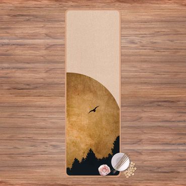 Tapis de yoga - Gold Moon In The Forest