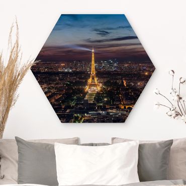 Hexagone en bois - Good Night Paris