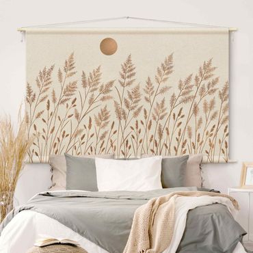 Tenture murale - Grasses And Moon In Gold