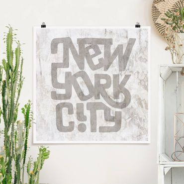 Poster reproduction - Graffiti Art Calligraphy New York City