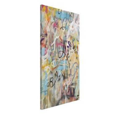 Tableau magnétique - Graffiti Freedom In Pastel - Format portrait 3:4