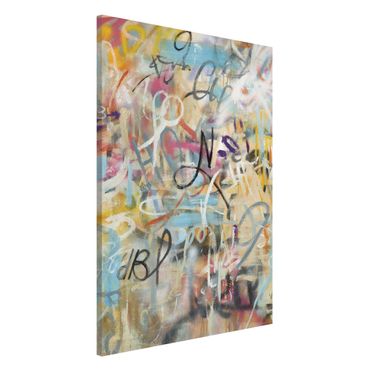 Tableau magnétique - Graffiti Freedom In Pastel - Format portrait 2:3