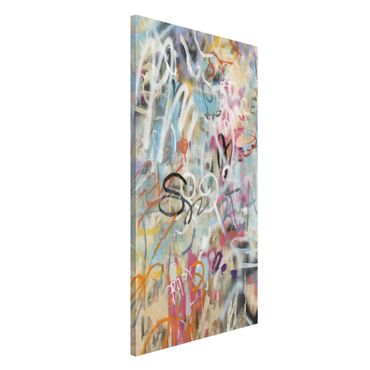 Tableau magnétique - Graffiti Love In Pastel - Format portrait 3:4
