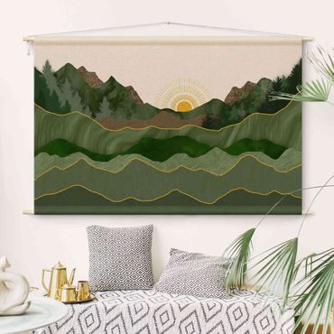 Tenture murale - Graphic Landscape With Sun