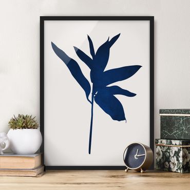 Framed poster - Graphical Plant World - Blue