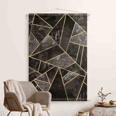 Tenture murale - Gray Triangles Gold