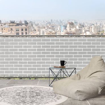 Brise-vue pour balcon - Mur de briques grises