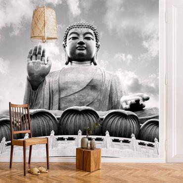 Papier peint - Big Buddha Black And White