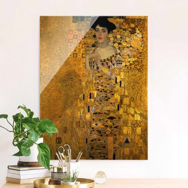 Tableau en verre - Gustav Klimt - Portrait Of Adele Bloch-Bauer I - Format portrait