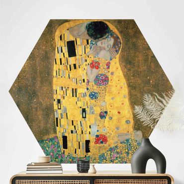 Papier peint hexagonal autocollant avec dessins - Gustav Klimt - The Kiss