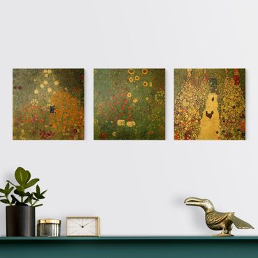Impression sur toile 3 parties - Gustav Klimt - In The Garden