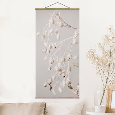 Tableau en tissu avec porte-affiche - Hanging Dried Buds - Format portrait 1:2
