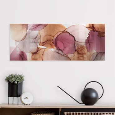 Tableau en verre - Autumn Vibes In Purple And Copper - Panorama