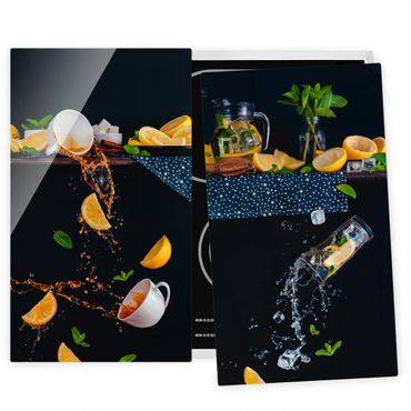 Cache plaques de cuisson en verre - Citrus Splash
