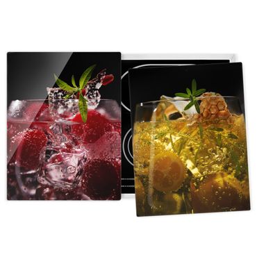 Cache plaques de cuisson en verre - Exotic drinks