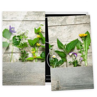 Cache plaques de cuisson en verre - Medicinal and Meadow Herbs