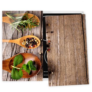 Cache plaques de cuisson en verre - Herbs And Spices