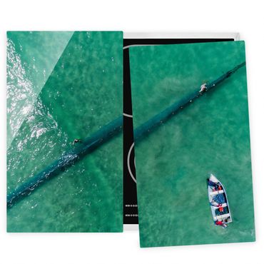 Cache plaques de cuisson en verre - Aerial View - Fishermen