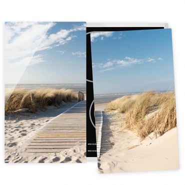Cache plaques de cuisson en verre - Baltic Sea Beach