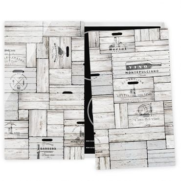Cache plaques de cuisson en verre - Shabby Wooden Crates