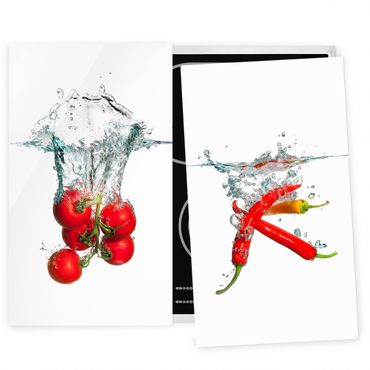Cache plaques de cuisson en verre - Tomatoes And Chili Peppers In Water