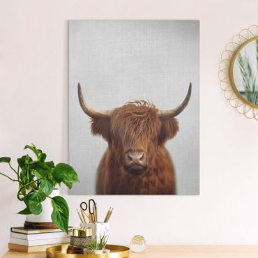 Tableau sur toile - Highland Cow Harry - Format portrait 3:4