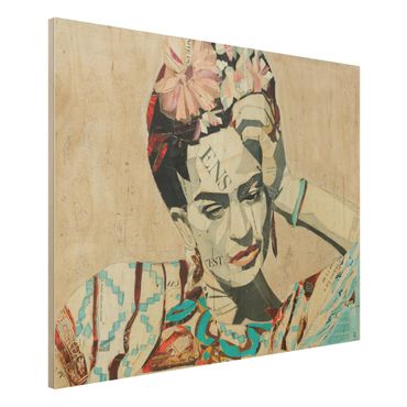 Tableau en bois - Frida Kahlo - Collage No.1