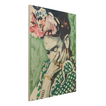 Tableau en bois - Frida Kahlo - Collage No.3